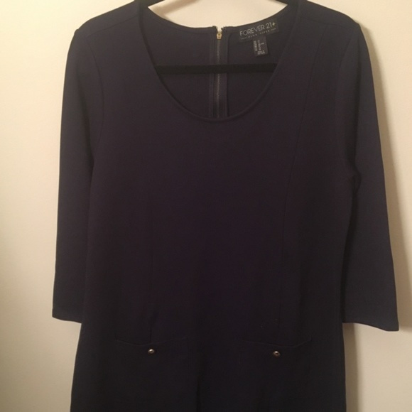 NWOT Navy Forever 21 1X Dress - Picture 5 of 7